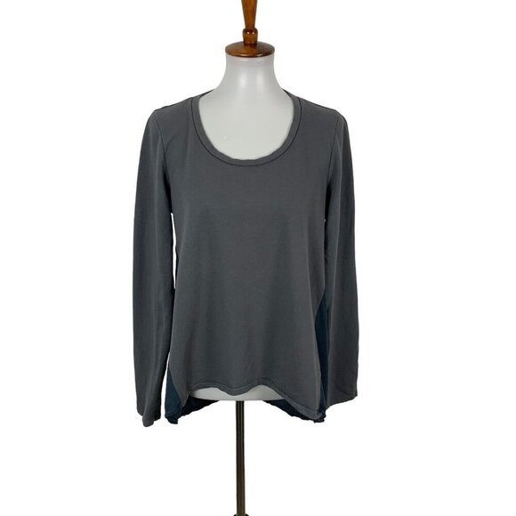 Anthropologie La Vi Gray Long Sleeve Top Medium Soft Modal Basic - Picture 1 of 5